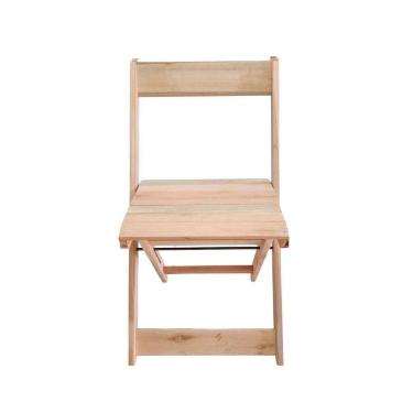 Imagem de Kit 4 Cadeiras Dobráveis De Madeira Para Bar Ismalu Natural