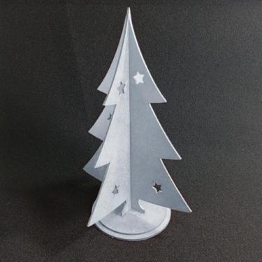 Imagem de Árvore de Natal minimalista com estrelas e pézinho duplo cor Rose Gold