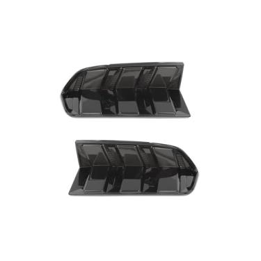 Imagem de DSWSQ Capa de luz traseira traseira 2 peças capa de luz traseira preta fumada moldura guarnição compatível com Ford Mustang 2024 + acessórios externos lâmpada traseira sombra concha
