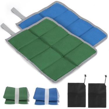 Imagem de Almofada de assento de estádio EeeKit impermeável dobrável 2 peças