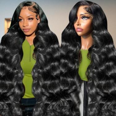 Imagem de Perucas frontais de renda MAKATI Body Wave 100% cabelo humano 24" 180%