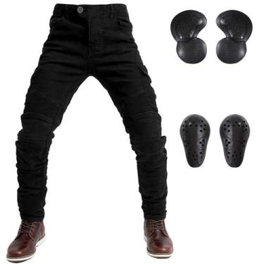 Imagem de Calças de motocicleta LOMENG Motorbike Riding Jeans para homens