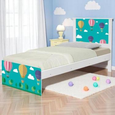 Imagem de Cama Solteiro Hop com Cabeceira Balões no Céu - CASA H