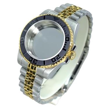 Imagem de Caixa de relógio de data à prova d'água de mergulho de luxo de 40 mm, bisel de cerâmica para Seiko NH35 NH34 36 2824 8215 movimento peça de relógio de vidro de safira, NH35 34 36 38 Movimento + tampa