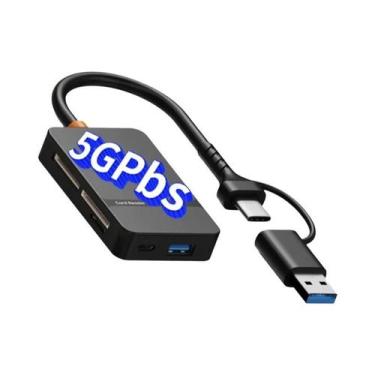 Imagem de Leitor De Cartão Multi 8 Em 1 Adaptador USB 3.0 Para SD Micro SD TF CF