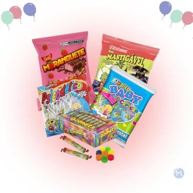 Imagem de Kit 5 Doces Sacolinha Surpresa Lembrancinhas Aniversário