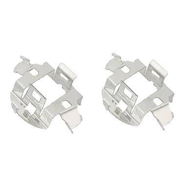 Imagem de Edinstry Suporte adaptador de base de lâmpada prateado H7 HID xenon 2 peças suporte de lâmpada para VW New Sagitar Magotan