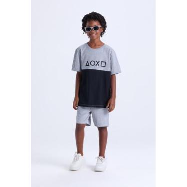 Imagem de Conjunto Masculino Infantil de Verão Play - VIDA COSTEIRA, 6, Mescla