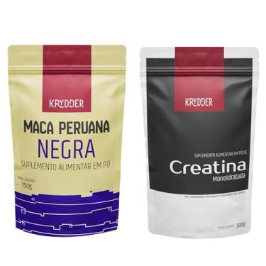 Imagem de KIT Maca Peruana Negra 150g+ Creatina Monohidratada 300g, Suplemento Alimentar, Pura Energia Natural - Krydder Superalimentos