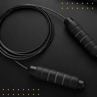 Imagem de Corda de Pular Ajustável Fitness Academia Treino Funcional Resistente 2,8m