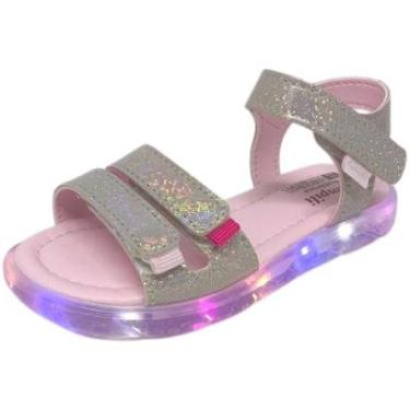 Imagem de Sandalia Infantil Menina Conforto Luz Led Lulli Pampili-Feminino