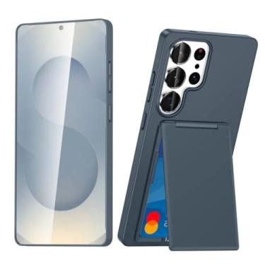 Imagem de Capa tipo carteira com suporte para cartão para Galaxy S24 Ultra, à prova de choque, com suporte, capa protetora (para Galaxy S24 Ultra/azul)