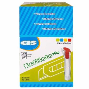 Imagem de Estilete Lâmina Larga Cis 12 Unidades