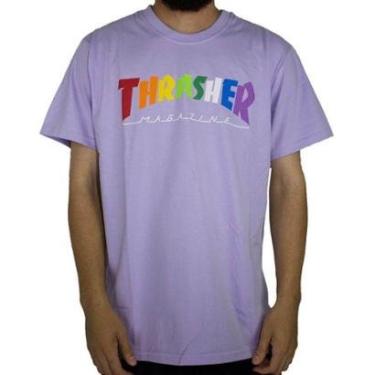 Imagem de Camiseta Thrasher Rainbow Mag Lilas-Masculino