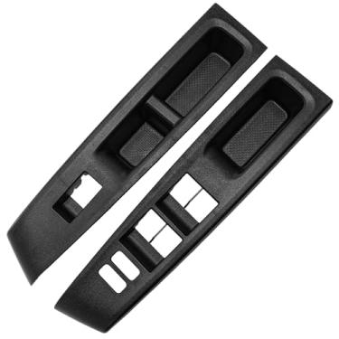 Imagem de Painel superior do apoio de braço dianteiro esquerdo e direito compatível com Toyota Vitz 2010 2011 2012 2013 2014 substituir 74231-52630-C0 74232-52570-C0 interruptor de janela moldura porta vidro