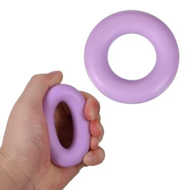Imagem de YELARXI Anéis de treinamento de força de aderência, fortalecedor portátil de mão fortalecedor de antebraço - adequado para (atletas/escalada/treino/fitness), 7 cm e 22,7 kg e roxo