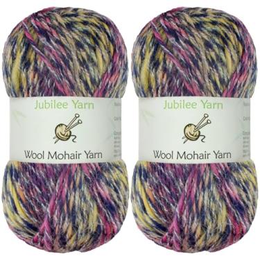 Imagem de Fio de lã Mohair JubileeYarn - 100 g/novelo ombré penteado - cesta de frutas vermelhas - 2 novelos