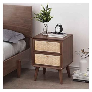 Imagem de Mesa de cabeceira mesa de cabeceira quarto japonês pequeno armário de armazenamento mesa de cabeceira mesa de cabeceira (cor: B, tamanho: 40 * 35 * 54 cm)