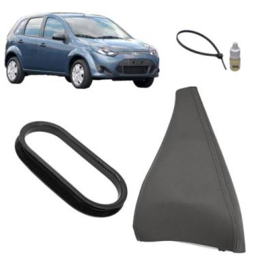 Imagem de Kit Aro Moldura Interna Com Coifa Forro Console Freio Auxiliar Fiesta 