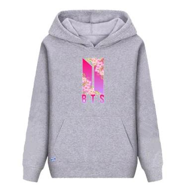 Imagem de Moletom Masculino e Feminino BTS Banda Juvenil Estampa Cores Vivas - V