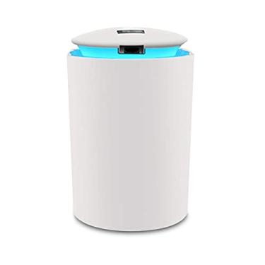 Imagem de YAYA2021-SHOP Mini umidificador de ar difusor de óleo essencial de aroma portátil nebulizador lâmpada noturna LED colorida carro doméstico (cor: branco)