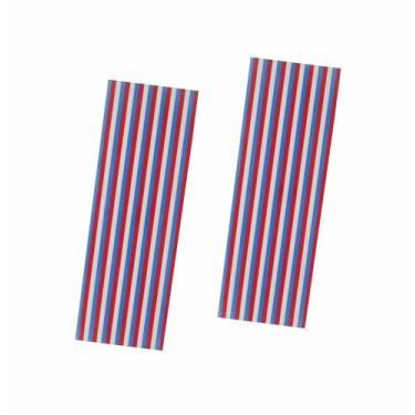 Imagem de HAISDA Material do cabo da faca G10, espada dos fabricantes de facas DIY, lajes de manobras, material de placas Micarta, pacote com 2 peças (azul-vermelho-branco)