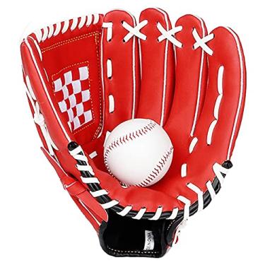 Imagem de Luva de beisebol mulher luvas de beisebol homens meninos luva de beisebol Catcher prática mão adultos equipamento roupa desportiva luvas e luvas de beisebol (cor: 11,5 polegadas)