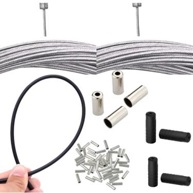 Imagem de Kit Cabo De Câmbio Bike Universal 4m Conduíte Linear Terminais Alumínio PVC