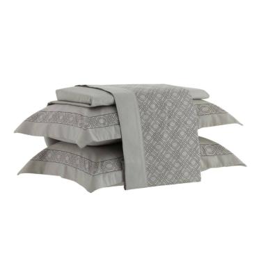 Imagem de Jogo de lençol Solteiro Kacyumara Satinée 300 Fios Egípcio 3 Pçs