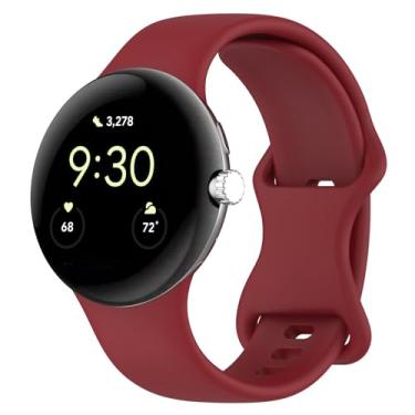 Imagem de iPANWEY Pulseira de silicone macio compatível com Google Pixel Watch 4, 3, 2, 1, masculina e feminina, respirável, durável para Google Pixel Watch séries 1, 2, 3, 4, 4 de 45 mm e 41 mm