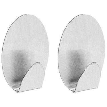 Imagem de Gancho Oval Metálico Com Adesivo M - 2 Unidades - Or30652 - Ordene