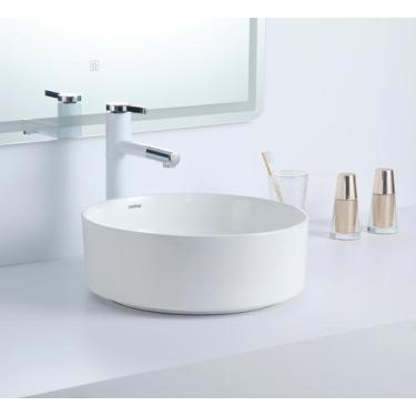 Imagem de Cuba Deend de Cerâmica Rialzato Bianco P Banheiro 37x37x13cm