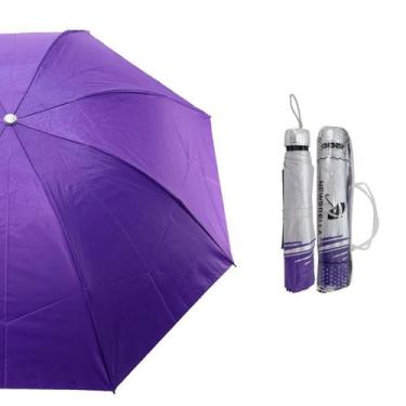 Imagem de Guarda Chuva Sombrinha Com Proteção Solar UV Resistente Contra Vento  