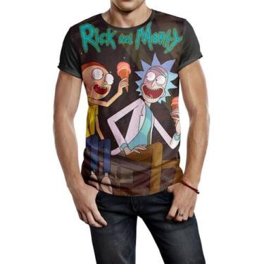 Imagem de Camiseta Masculina Serie Rick And Morty Ref:45 - smoke, Preto, GG