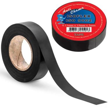 Imagem de Fita Isolante 0,13mm x 19mm x 10 metros Profissional Preto