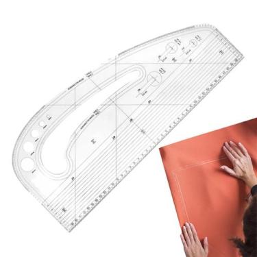 Imagem de Conjunto de réguas de costura, criador de padrões, design de moda, acr