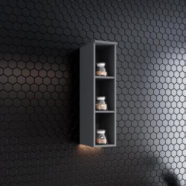 Imagem de Armário Aéreo 3 Nichos 20cm Emily Espresso Móveis