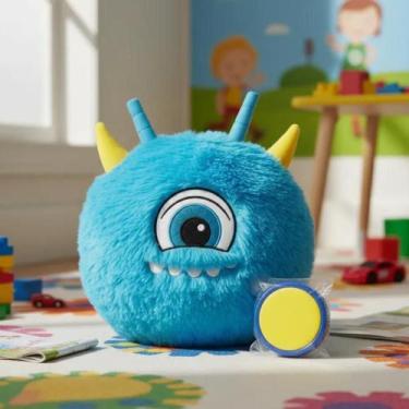 Imagem de Bola Saltitante De Pelúcia Brinquedo Monstrinho Infantil Crianças Cria