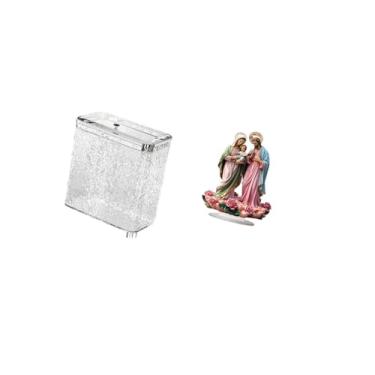 Imagem de Fenteer Lixeira de Cozinha com Tampa, Lata de Lixo Portátil Suspensa para Porta de Armário de Banheiro E Decoração de Mesa de Acrílico Exclusiva, Enfeite de M