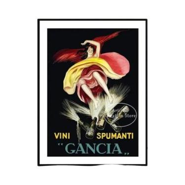 Imagem de Pôster Vintage De Vinho Em Tela Impressa Société Des Vins De France Ar