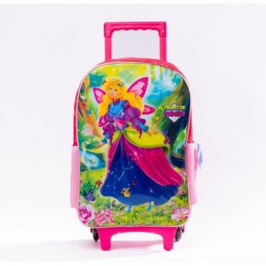 Imagem de Mochila De Rodinhas Infantil Princess Wings Rosa