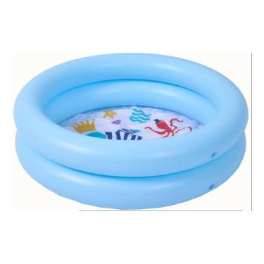 Imagem de Piscina Infantil Animal Marinho Dois Anéis Azul ou Amarelo - Jilong