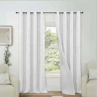 Imagem de Cortina Blackout Tecido de Linho Quarto Sala Escritório Vedação 100% 300x220cm