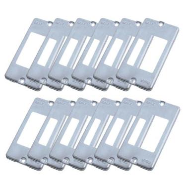 Imagem de Kit 12 Tampa Condulete 3 Postos Tomadas Juntas 3/4' Alumínio - Geral