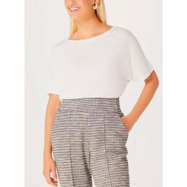 Imagem de Blusa Manga Curta Hering 4F9M Feminina Ampla Viscose T. P/XXG, P, Nmc,