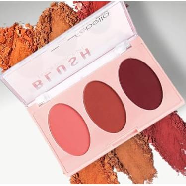 Imagem de Paleta Trio Blush, 3 Cores Versáteis, Alta Pigmentação, Acabamento Aveludado (Paleta B)