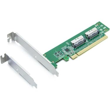 Imagem de Adaptador H!Fiber 2 portas MCIO (74 pinos) 8i para PCIe X16, Gen5 PCIe5.0