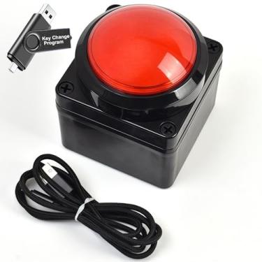 Imagem de Yoqanr Programmable USB Macro Enter Keyboard, Major Policy Decision Button, One Handed Keyboard, Enter Game PC Switch Control, Customized Combination Buttons (Red)