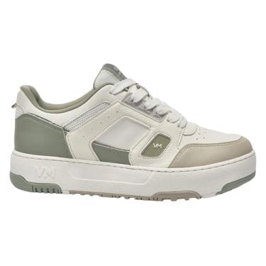 Imagem de Via Marte, Tênis Feminino Casual 305-001, Verde, Tamanho 40, Material Sintético Napa, Bico Redondo, Solado Borracha, Atemporal