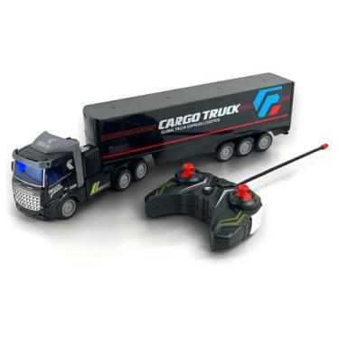 Imagem de Caminhao Truck Preto Brinquedo Grande - GBG STORE